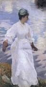 John Singer Sargent Lady Fishing Mrs Ormond USA oil painting artist